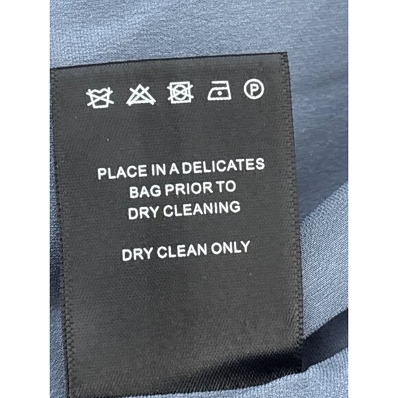 Jigsaw Dress Sz 12 Silk Midi Blue Designer Quiet Luxury Open Back Evening Party - Picture 5 of 16